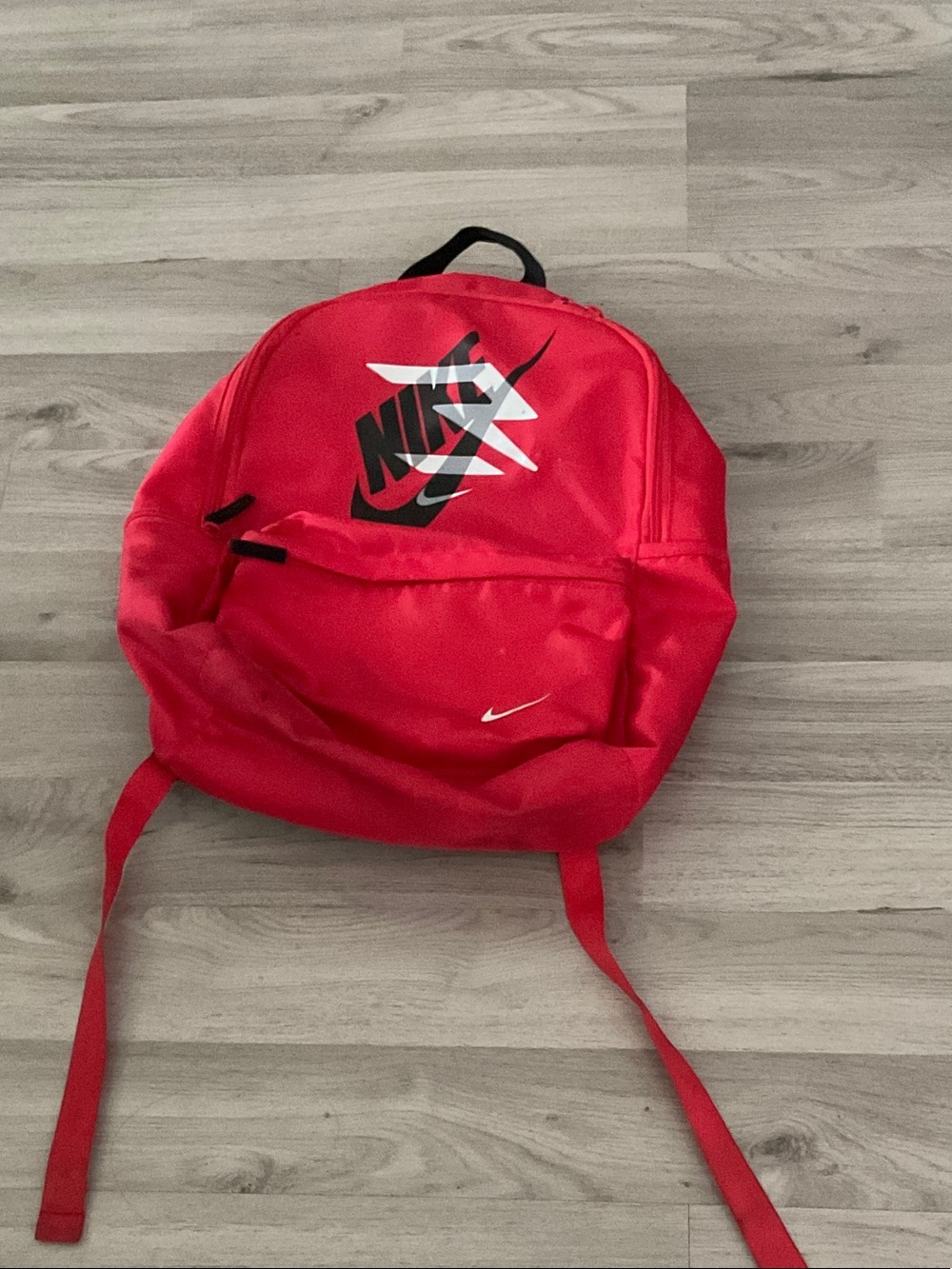 Nike Red Backpack with Black & White Logo
